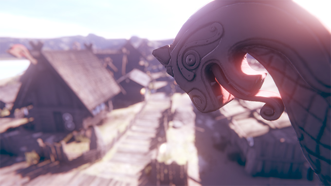 A scene with the Depth of Field effect applied